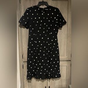 Sag Harbor Sz 10P Black Polka Dot Dress VGUC 😊😊